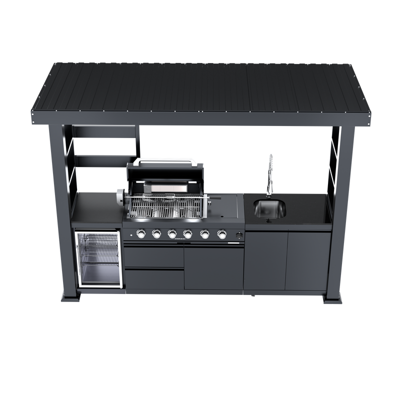 110-Inch Deluxe Stainless Steel Gas Outdoor Kitchen Grill by HouseOfZazla