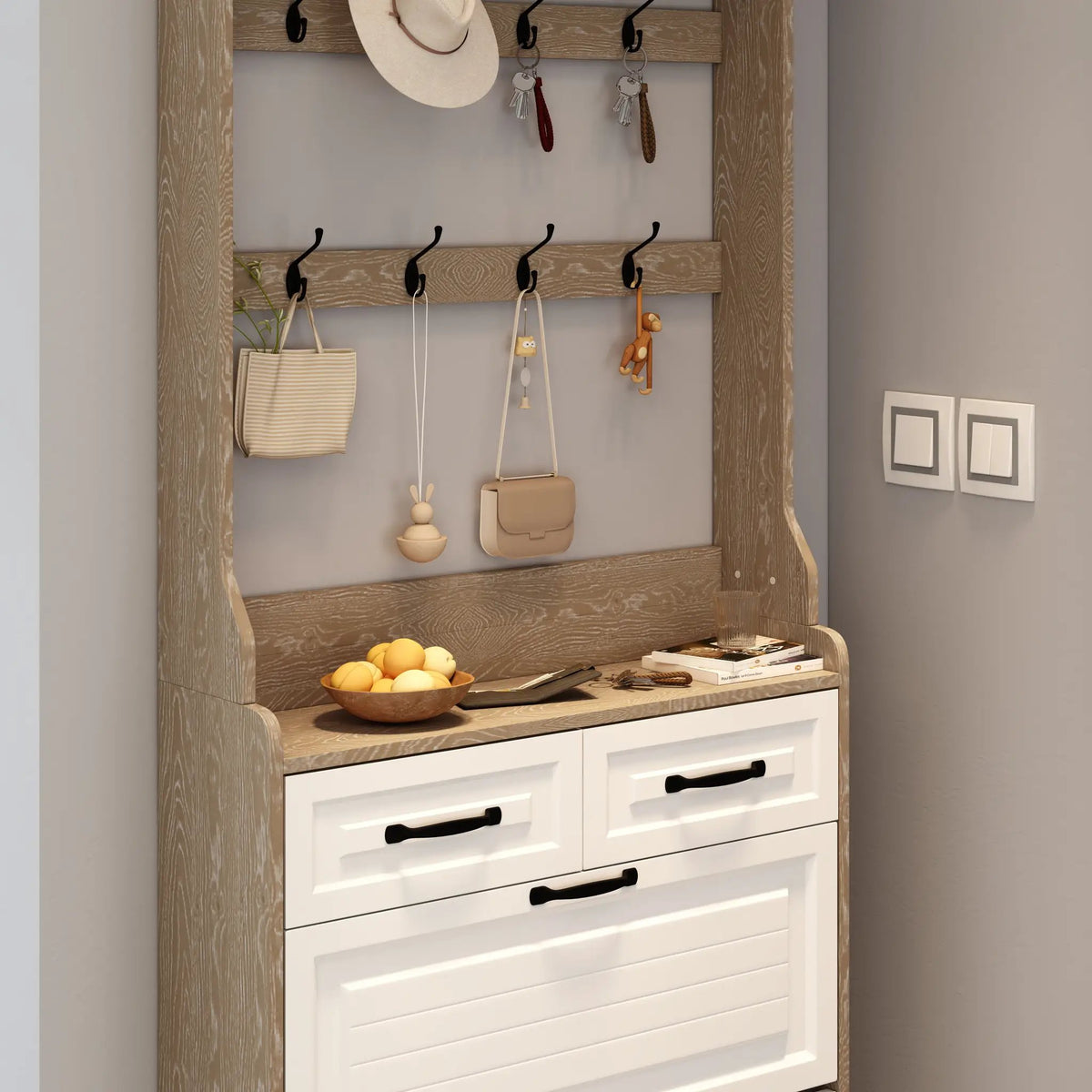 Premium Shoe Cabinet with Drop-Down Doors by HouseOfZazla