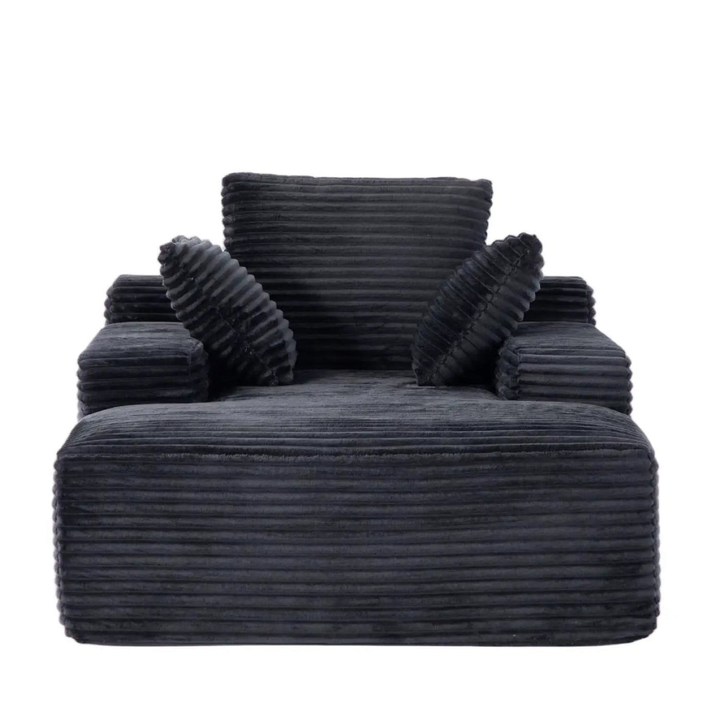 Oversized Chaise Lounge Chair Cozy Cloud Couch With 3 Throw Pillows And Wide Armrest by Unique Piece Furniture