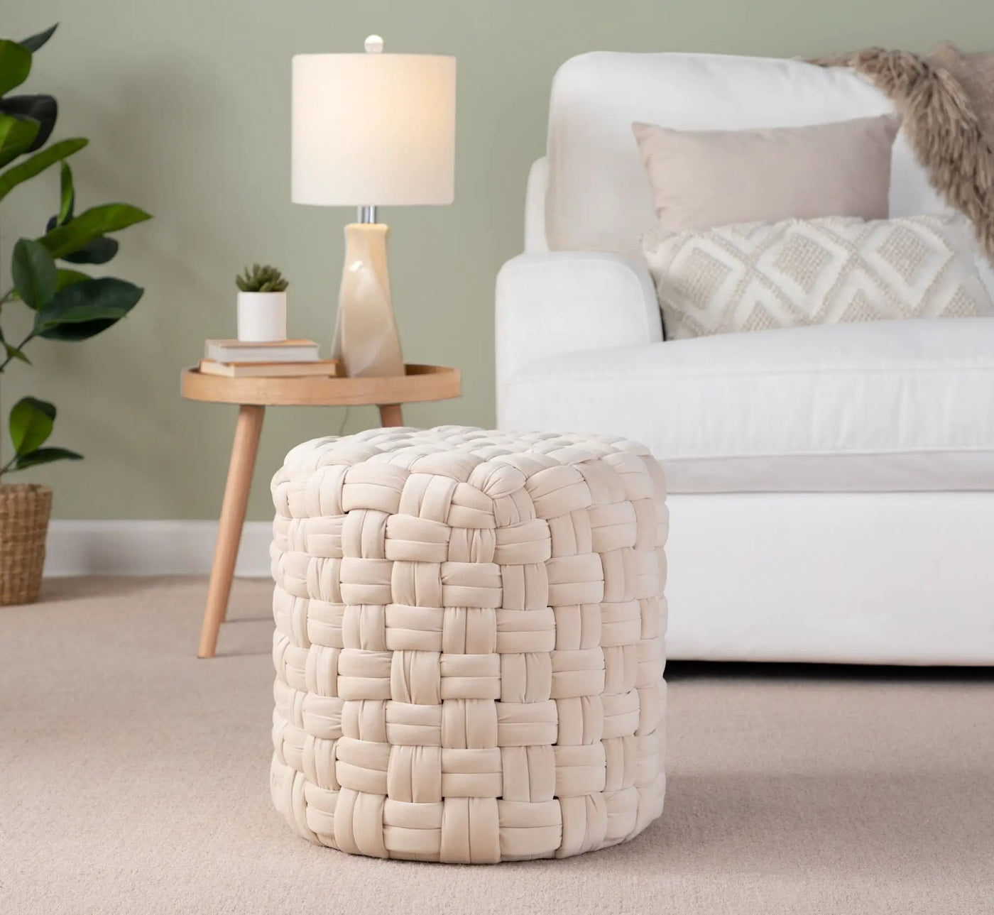 Braided - Versatile Round Ottoman by HouseOfZazla