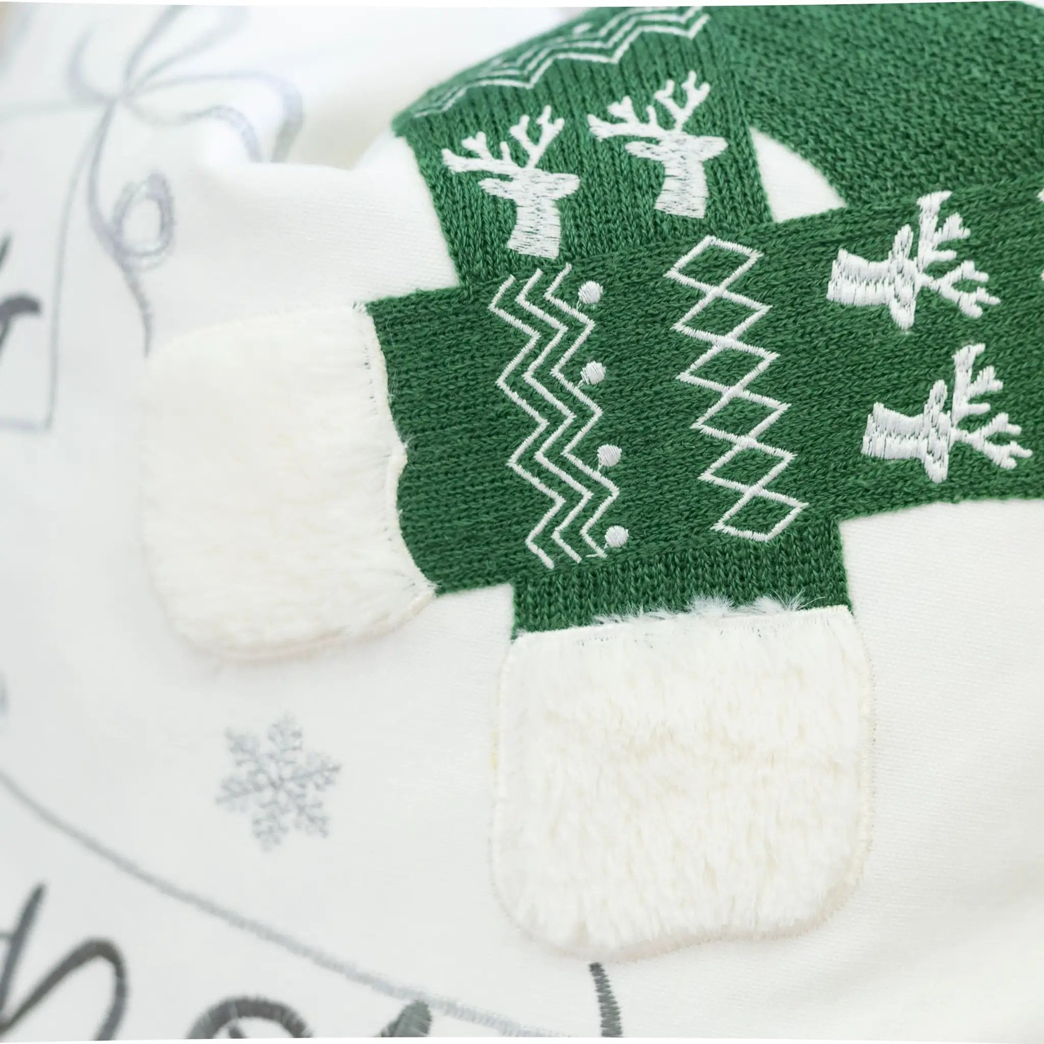 Let It Snow Christmas Throw Pillow 20x20 Cotton Cushion by HouseOfZazla