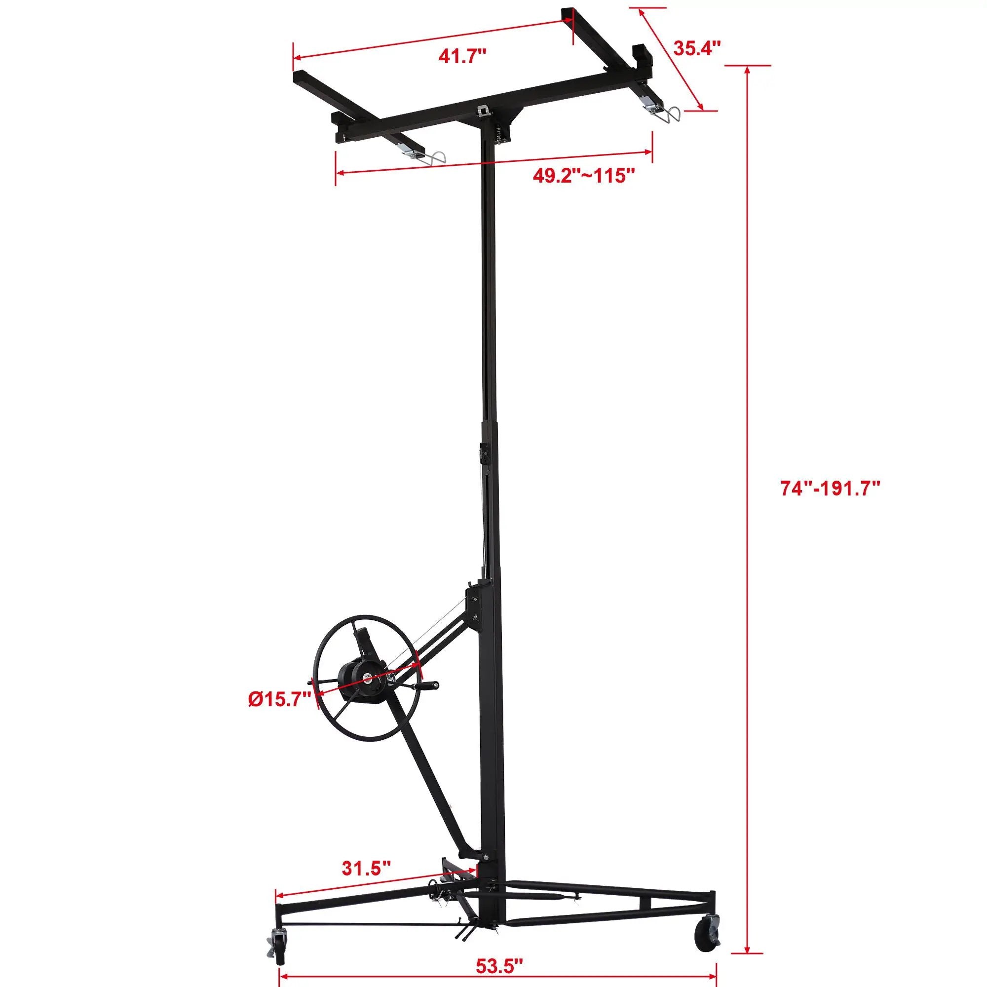 Heavy Duty Drywall Lift Panel Hoist with Adjustable Height by HouseOfZazla