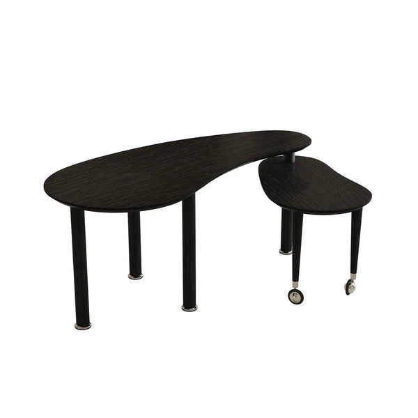 Rotatable Cocktail Table With Solid Legs, 360 Degree Rotating