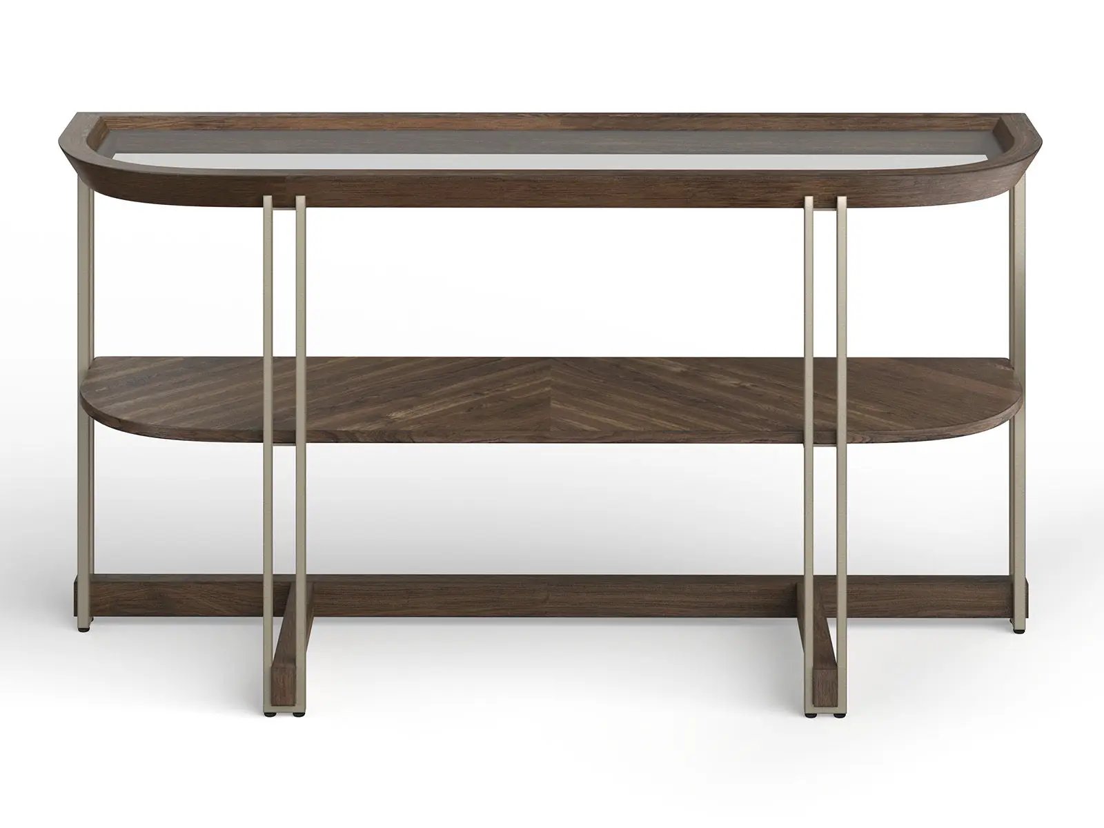 Elora - Demilune Sofa Table - Walnut by Unique Piece Furniture