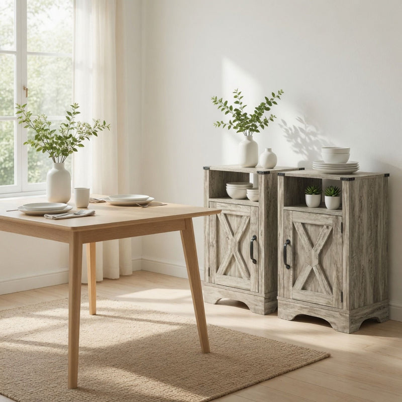 Farmhouse Nightstand, Charging Station & Storage by HouseOfZazla