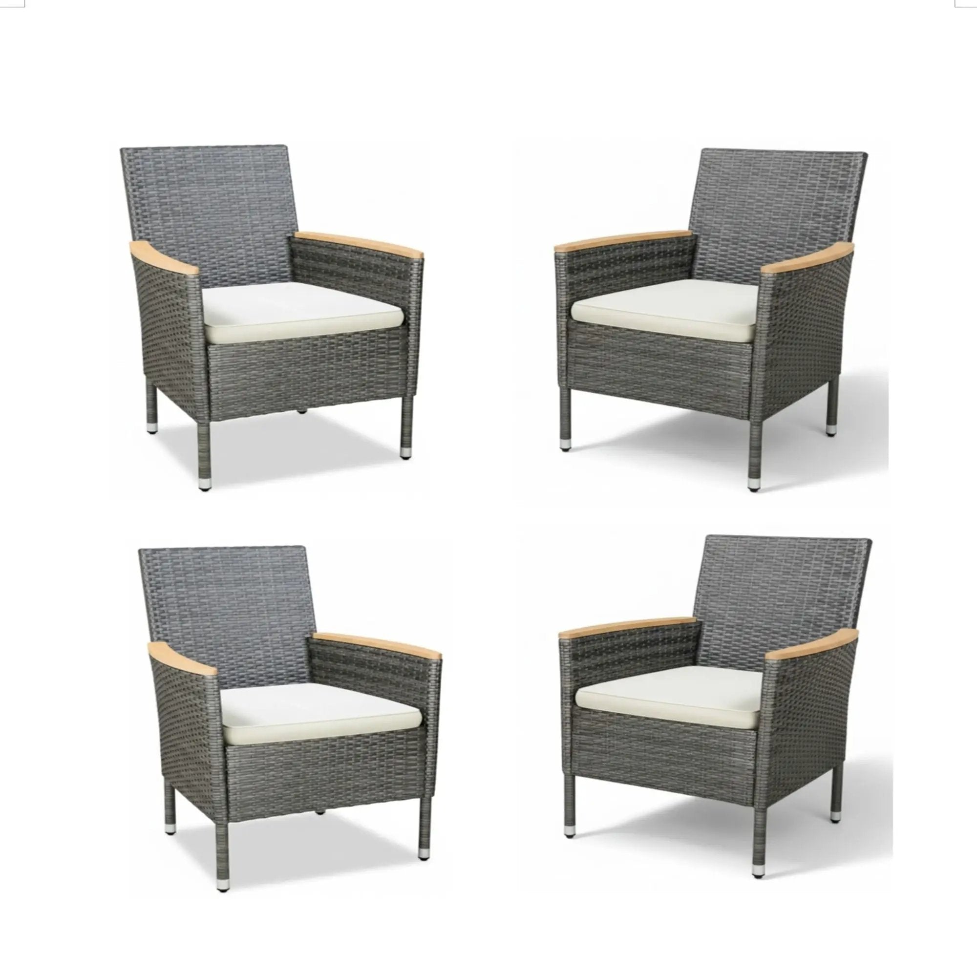 4 Piece All-Weather Patio Dining Chair Set by HouseOfZazla