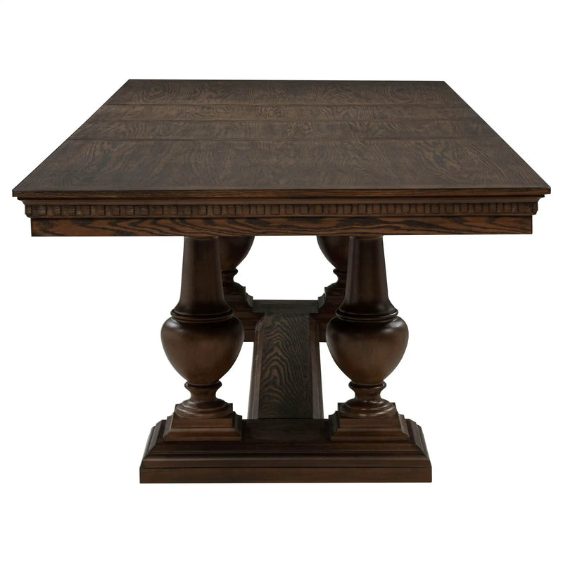 Ridgewell 9-piece Rectangular Trestle Dining Set Dark Oak by Unique Piece Furniture