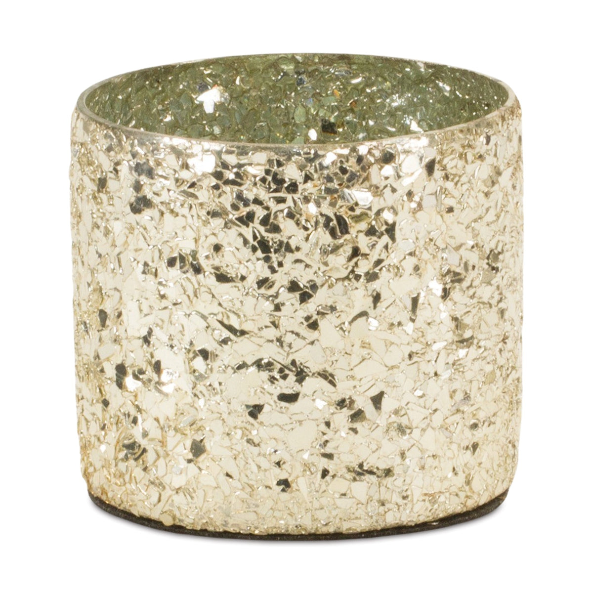 Gold mosaic glass candle holder (set of 2), photo 3 of 3