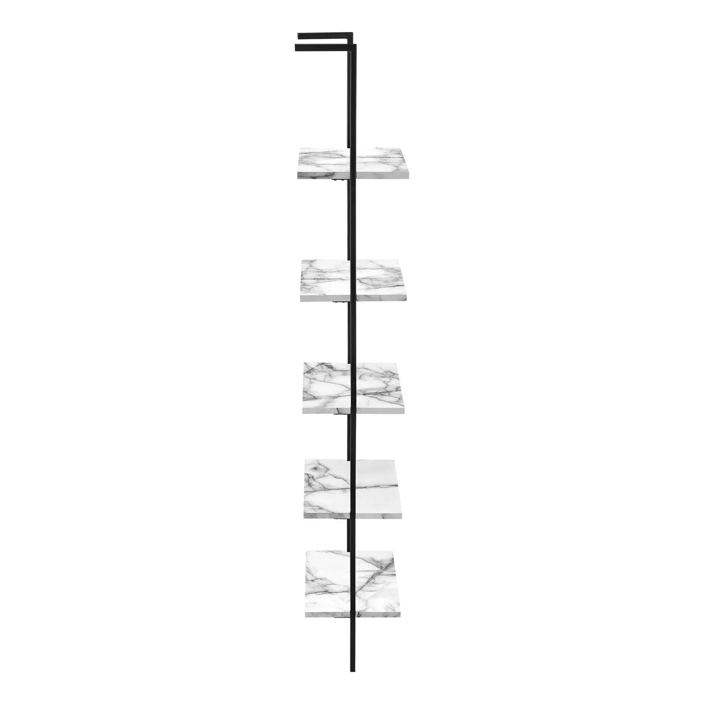 Bookshelf, Bookcase, Etagere, Ladder, 5 Tier, For Office, Marble Look Contemporary & Modern by Unique Piece Furniture