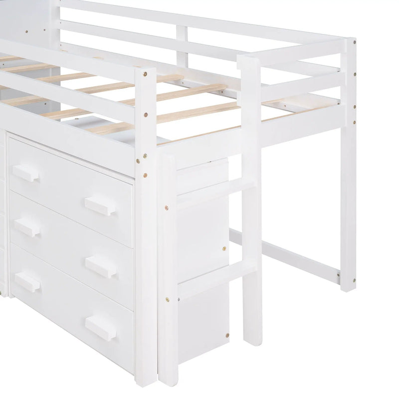 Loft Bed With Cabinet And Shelf by HouseOfZazla