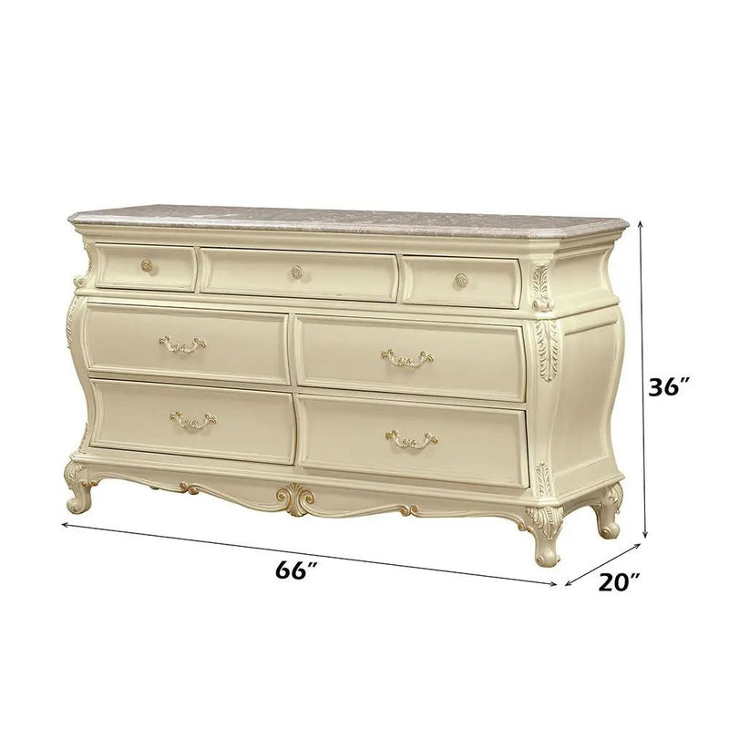 Chantelle - Dresser - Pearl White Finish by Unique Piece Furniture