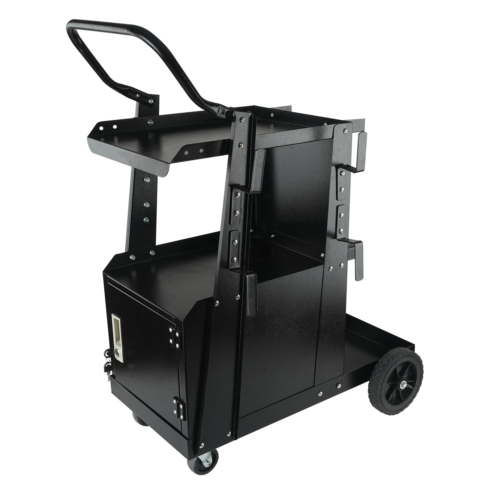 Welding Cart, 2-Tier Heavy Duty Welder Cart with Lockable Cabinet by HouseOfZazla