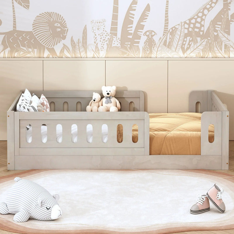 Platform Bed With Guardrail by Unique Piece Furniture