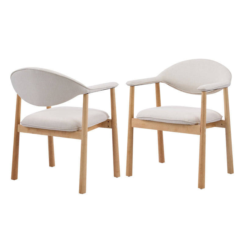 Upholstered Dining Chairs with Curved Back by HouseOfZazla
