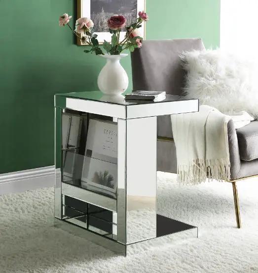 Dominic - 24" Accent Table - Mirrored by Unique Piece Furniture
