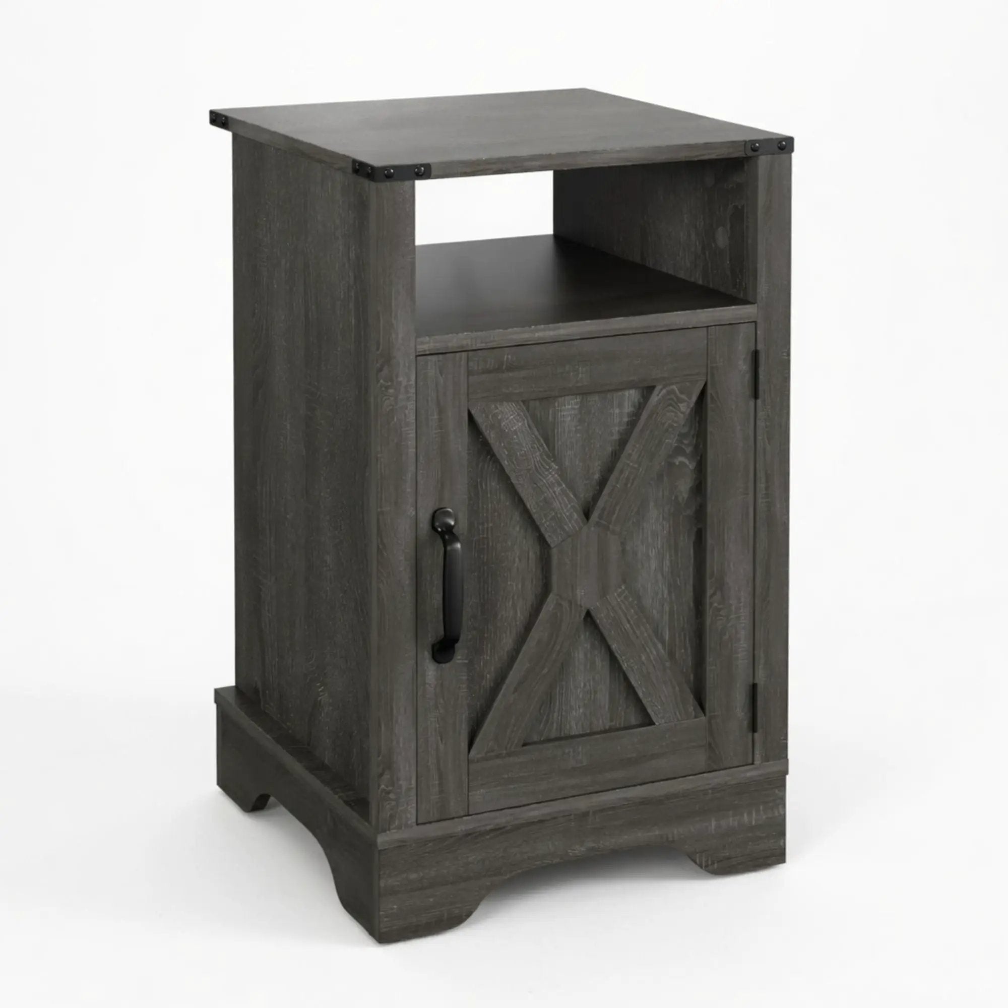 Farmhouse Nightstand, Charging Station & Storage by HouseOfZazla