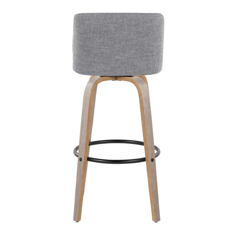 Toriano - Contemporary Fixed Height Barstool With Swivel With Round Footrest Comfort And Style (Set of 2) by Unique Piece Furniture