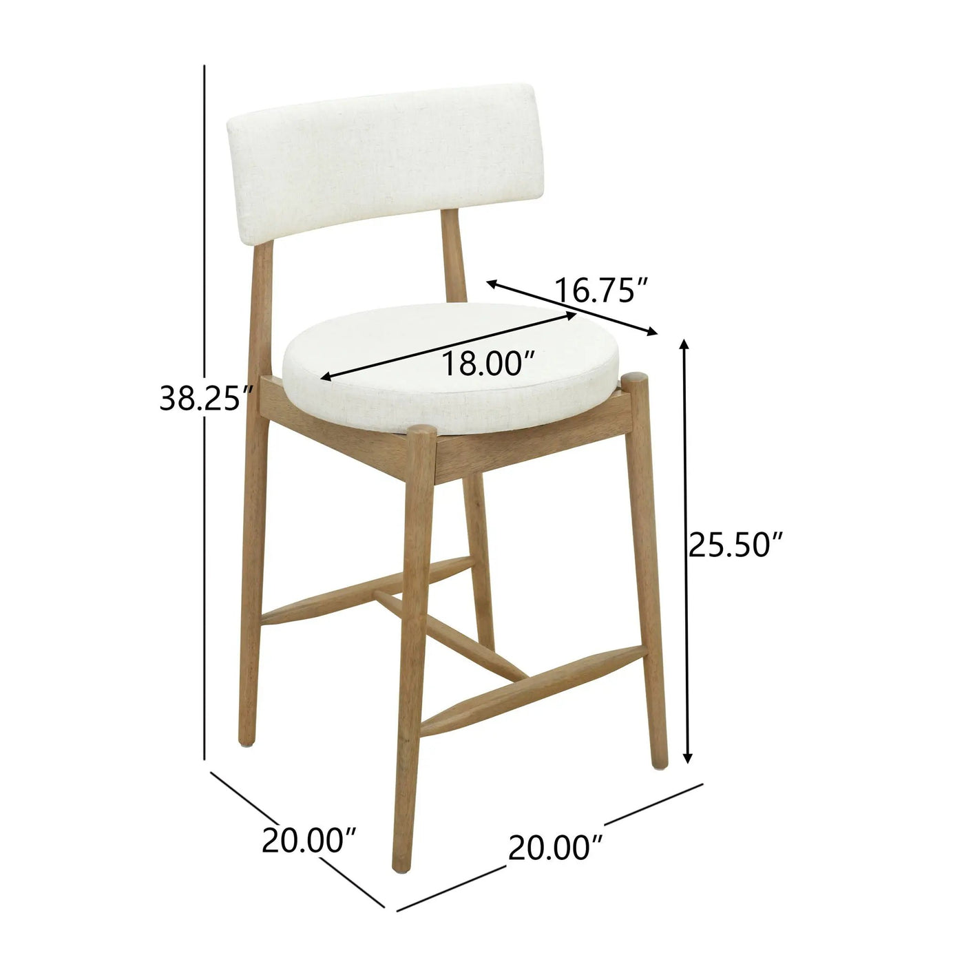 Mid Century Modern Counter Stools, Fabric Upholstered Chairs by HouseOfZazla