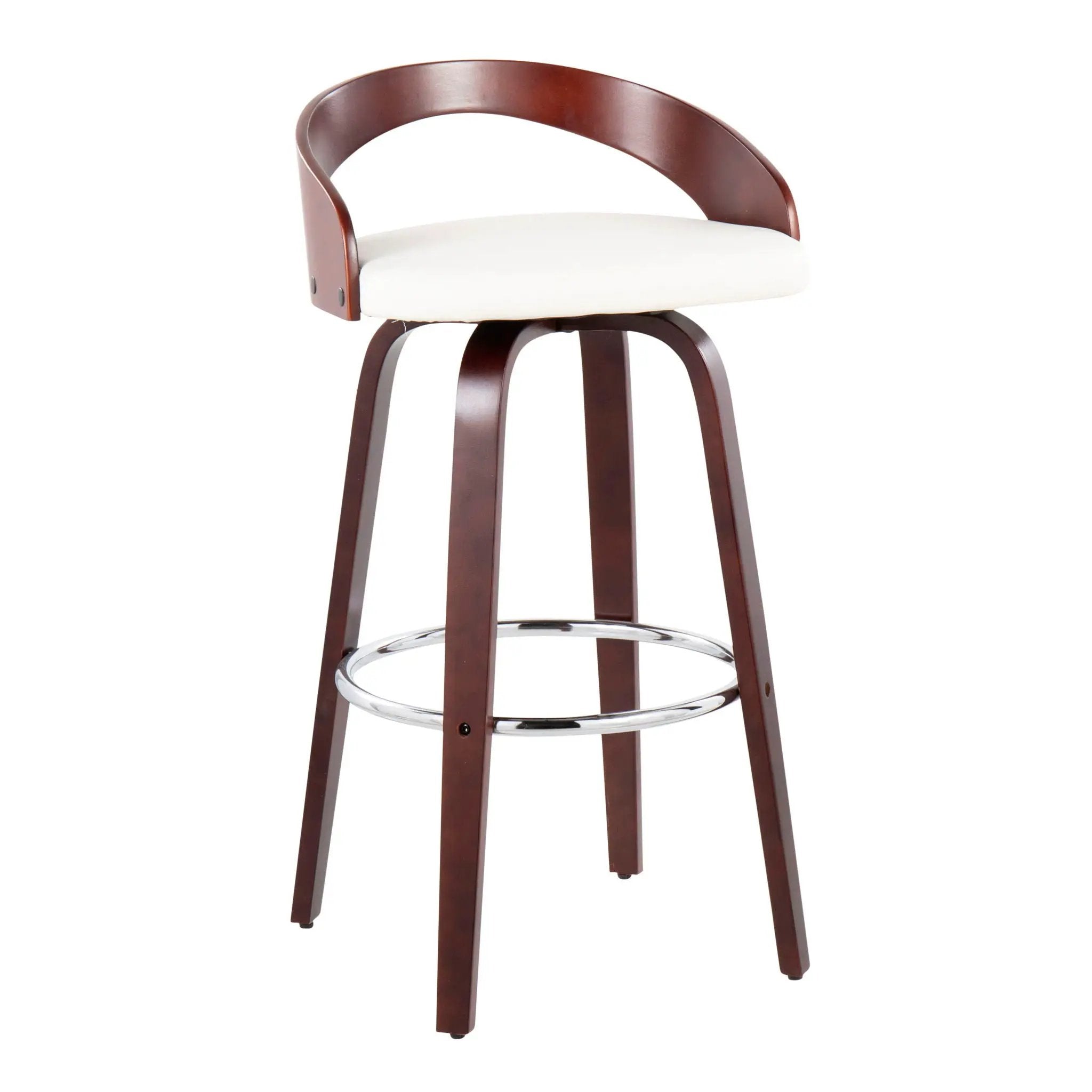 Grotto - Mid Century Elegant Design Modern Barstool With Swivel (Set of 2) by HouseOfZazla