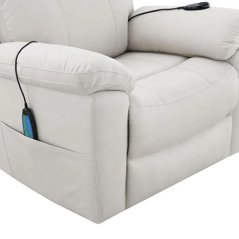 Chriki - Power Recliner With Lift & Heating & Massage - Beige Fabric by Unique Piece Furniture