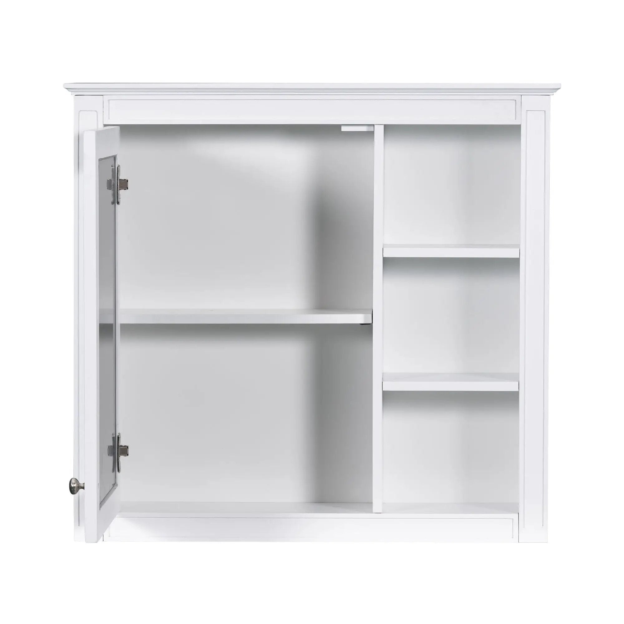 Bathroom Vanity With Medicine Cabinet, Royal Mirror Cabinet, Modern Bathroom Storage Cabinet With 2 Soft Closing Doors And 4 Drawers by HouseOfZazla