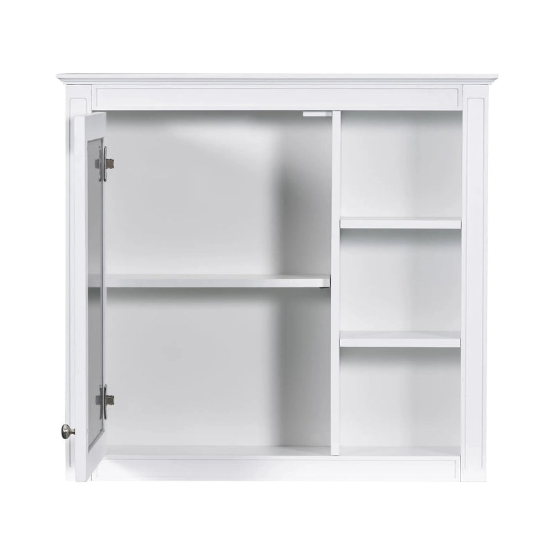 Bathroom Vanity With Medicine Cabinet, Royal Mirror Cabinet, Modern Bathroom Storage Cabinet With 2 Soft Closing Doors And 4 Drawers by HouseOfZazla