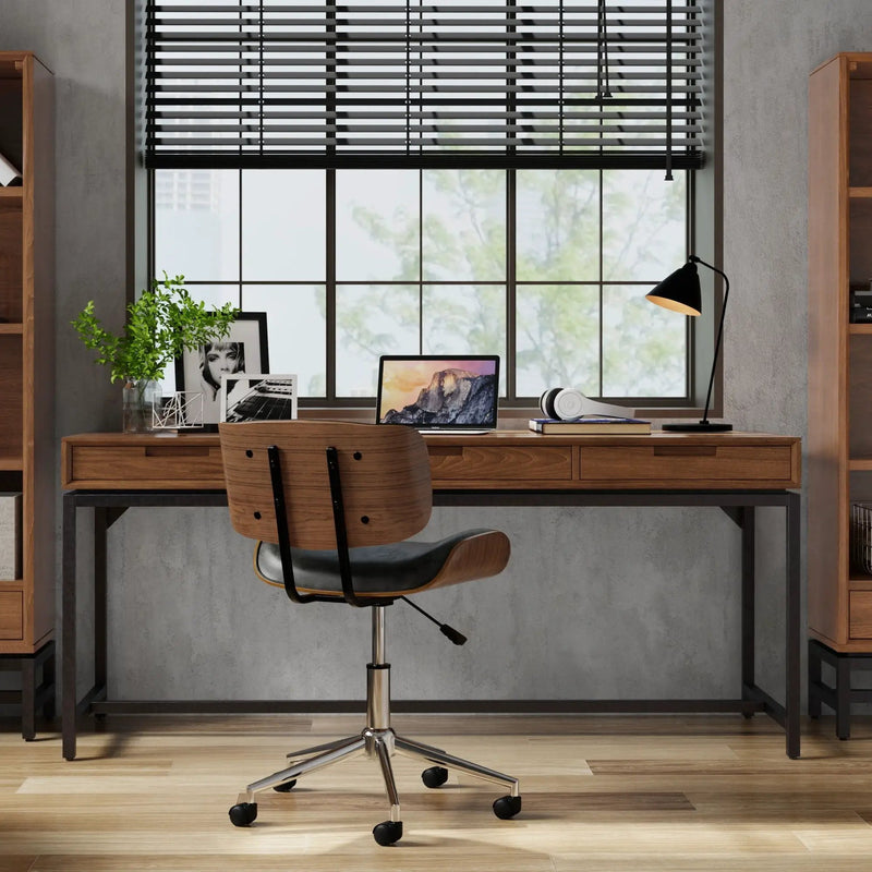 Banting - Mid Century Handcrafted Wide Desk by HouseOfZazla
