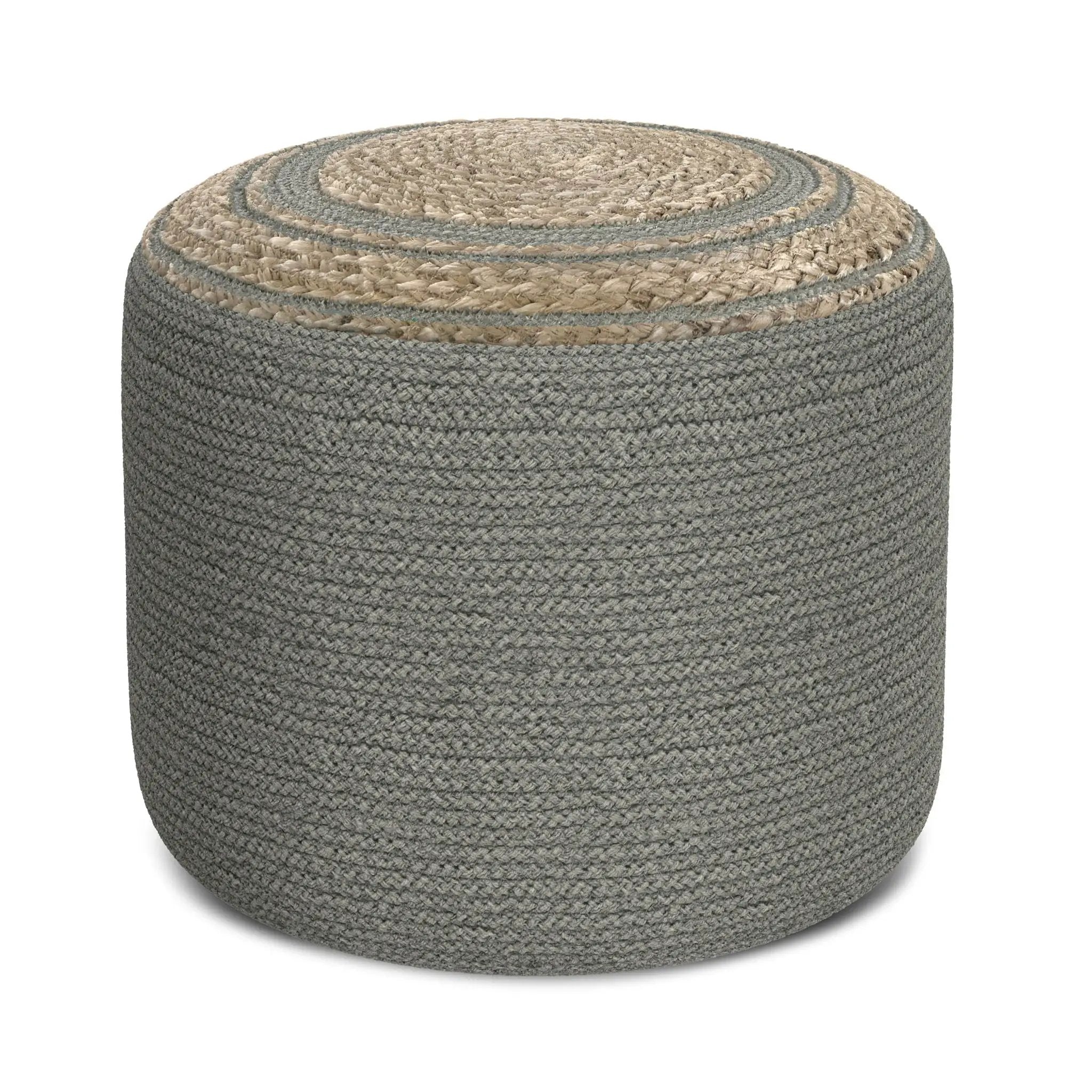 Serena - Handcrafted Round Braided Pouf by Unique Piece Furniture