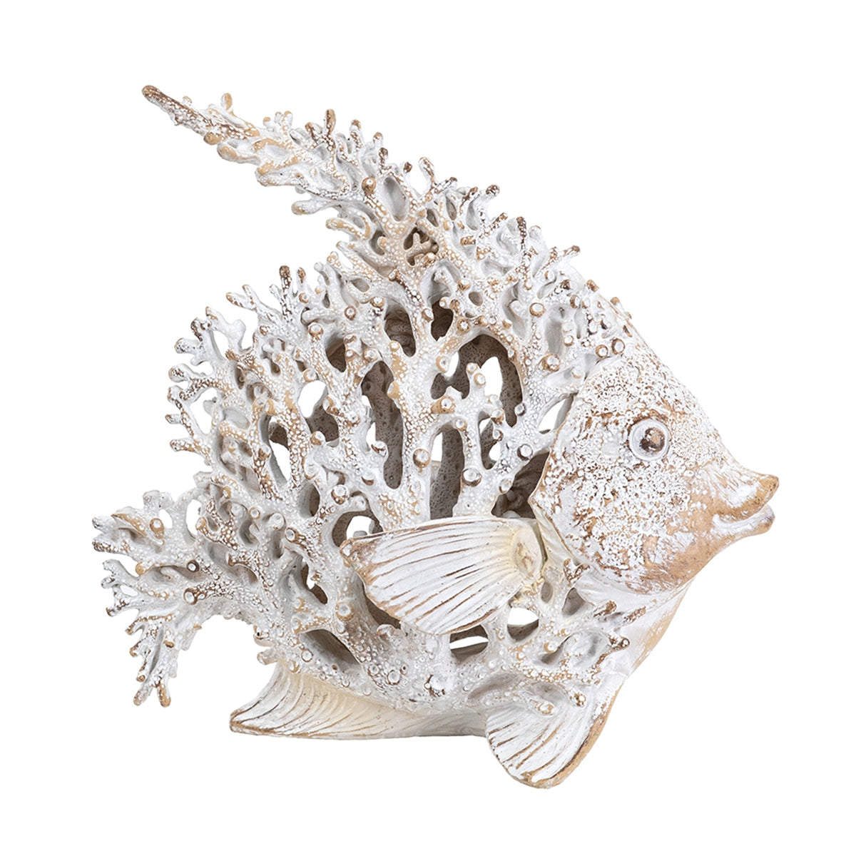11x6.3x9.8" Decorative Polyresin Angelfish Sculpture by HouseOfZazla