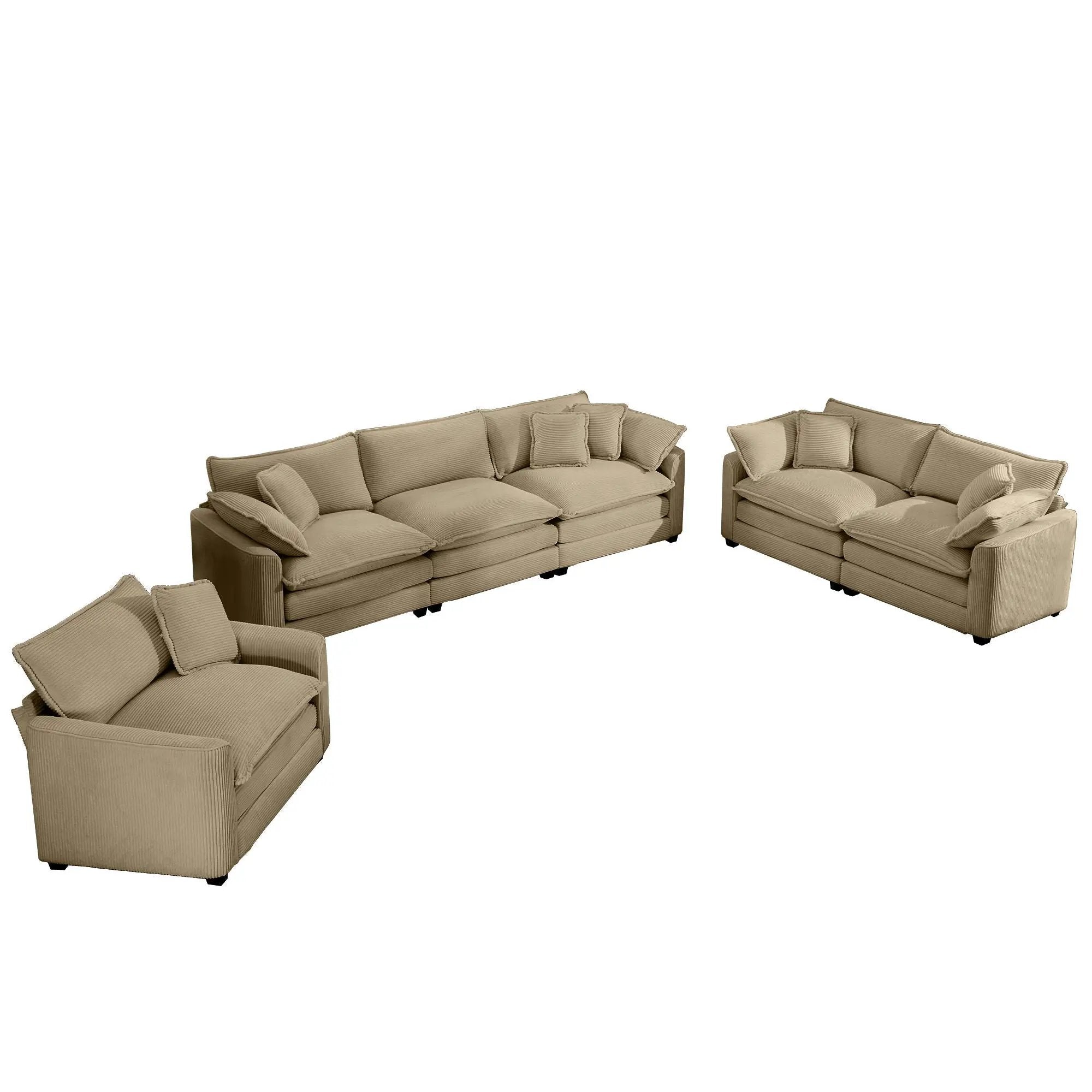 Elegant Oversized Sectional Sofa Set With Deep Seats And Flexible Layout by Unique Piece Furniture
