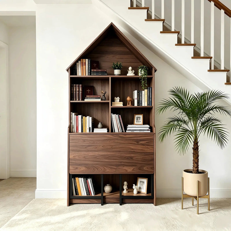 Folding Craft Desk with Storage Shelves by HouseOfZazla