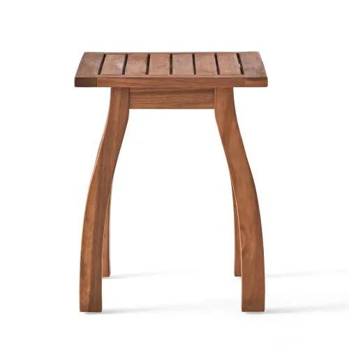Patio Conversation Set with Acacia Wood Armchairs and End Table by HouseOfZazla