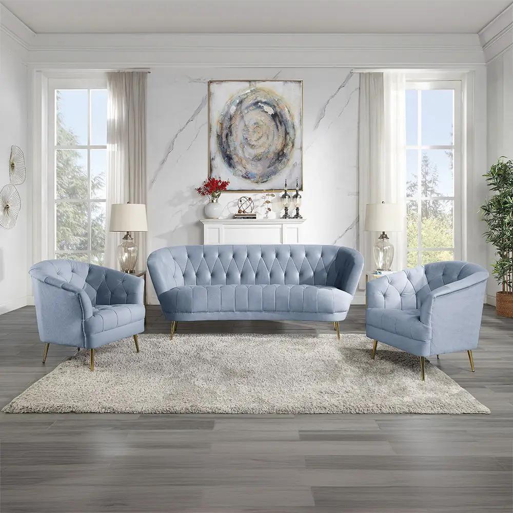 Bayram - Chair - Light Gray Velvet by Unique Piece Furniture