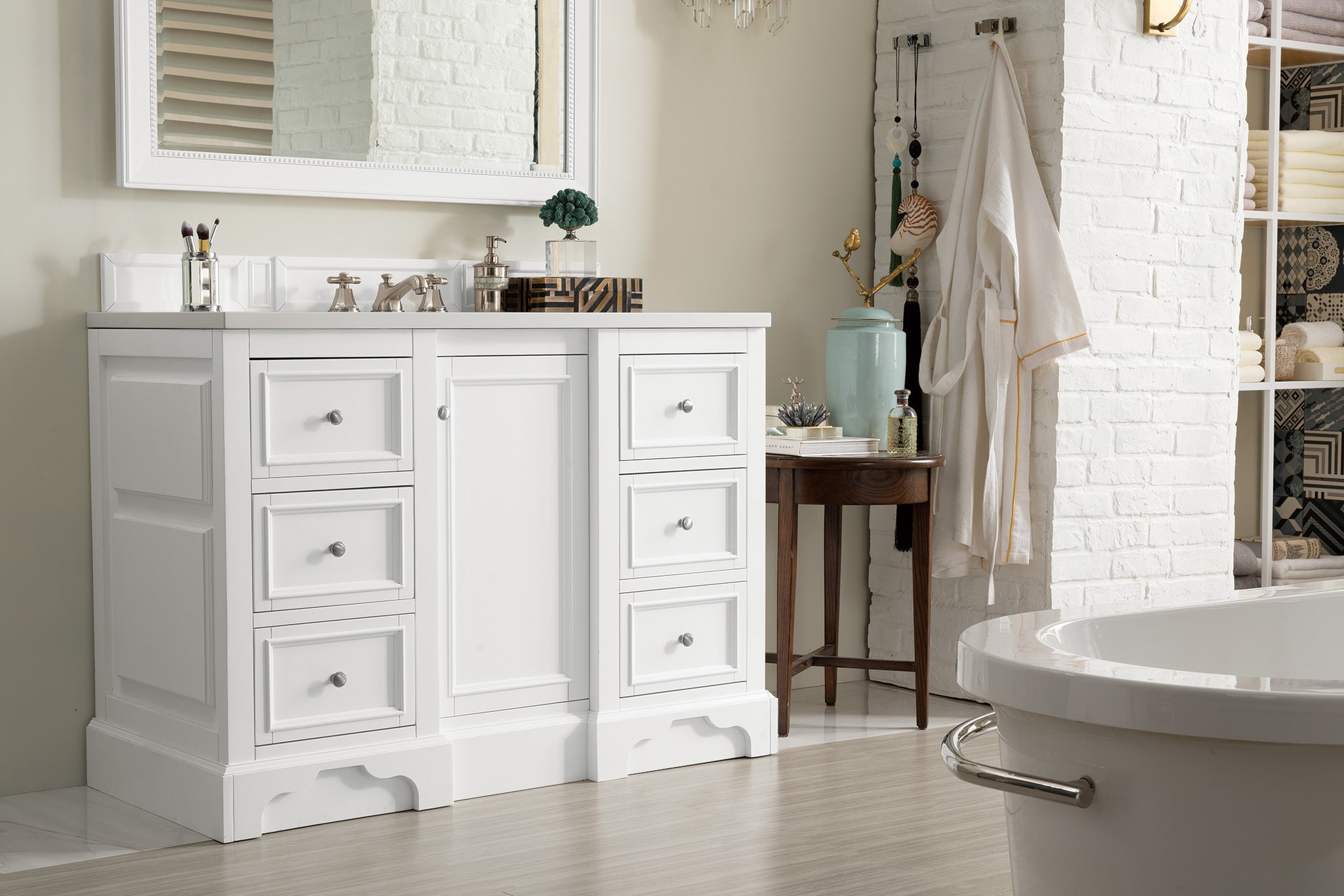 James Martin De Soto 48" Single Bathroom Vanity, Bright White, view 36
