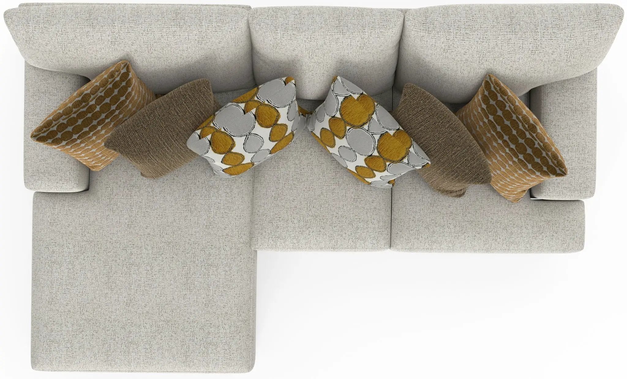 Tori - Sectional With Comfort Coil Seating And Accent Pillows Included by Unique Piece Furniture