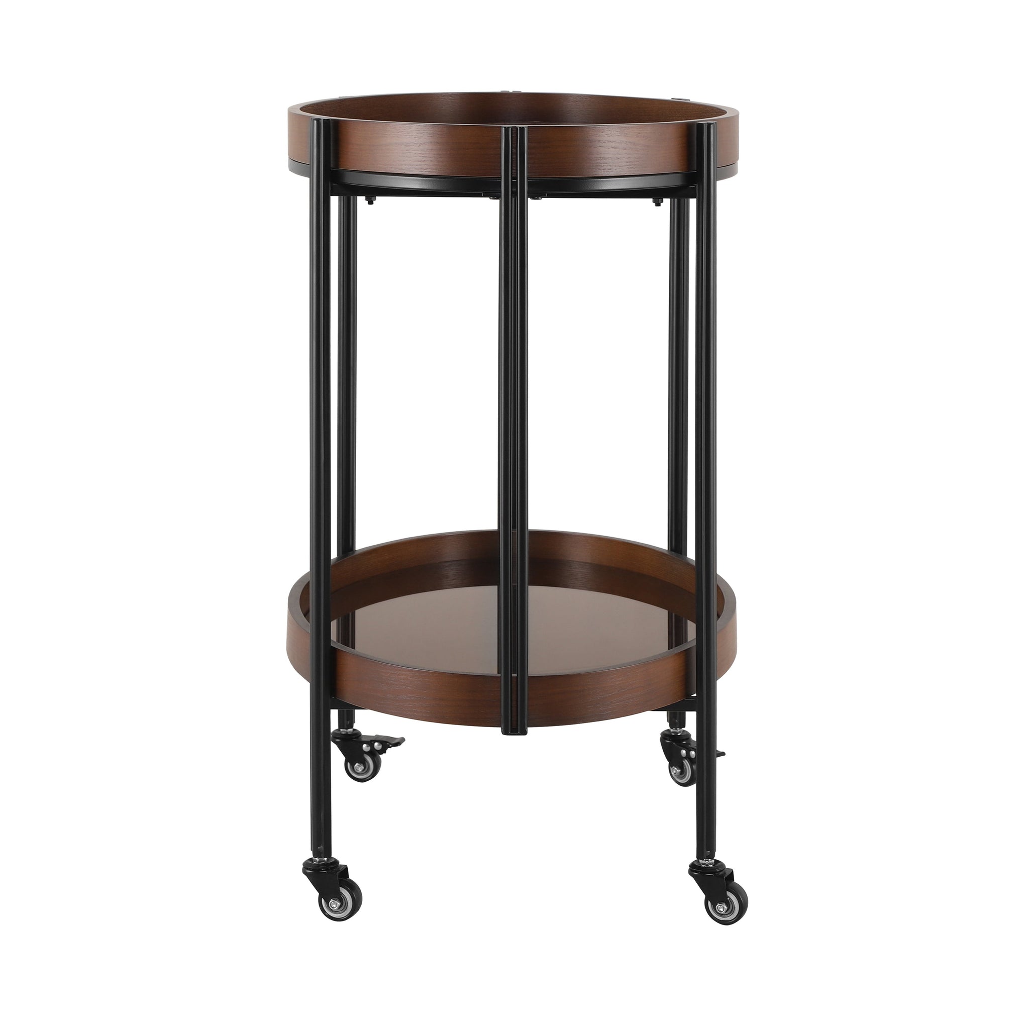 Oval 2 Shelf Dark Kitchen Cart by HouseOfZazla