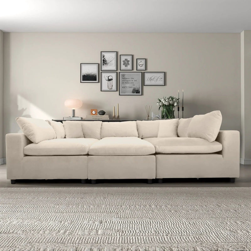Hayward - Modular Sectional Sofa - Ivory by HouseOfZazla