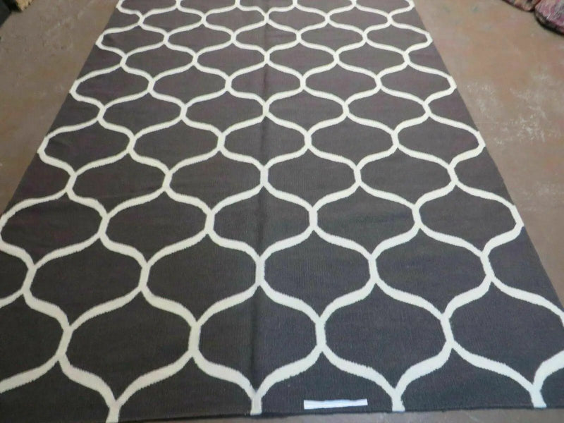 5' X 8' Modern Contemporary Hand Made Flat Weave Wool Rug Veg Dyes Nice by Jewel Rugs