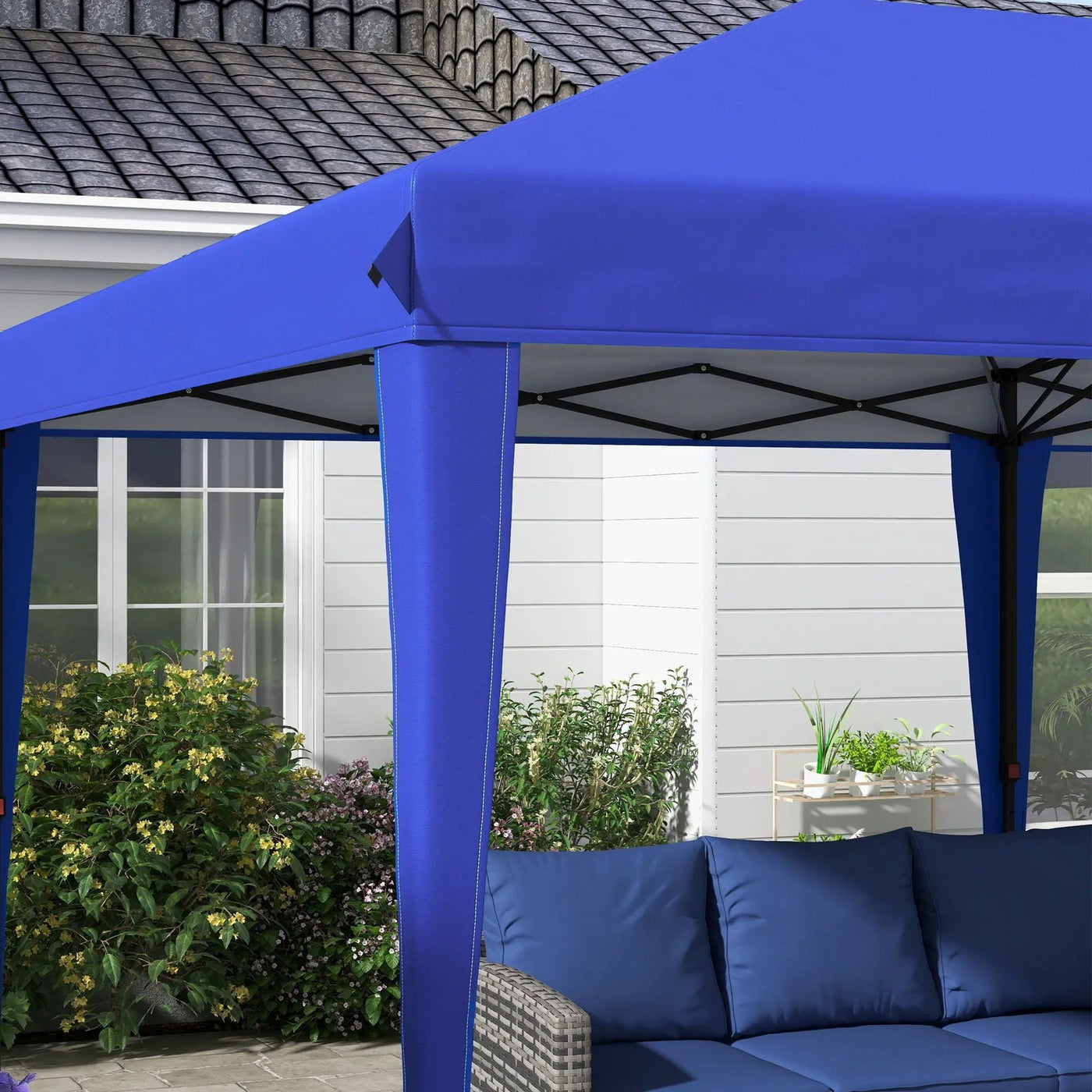 Outsunny - 10' x 19.2' Pop Up Canopy Tent, Heavy Duty Tent For Parties, Outdoor Instant Gazebo Sun Shade Shelter With Carry Bag For Catering, Events, Wedding, Backyard Bbq by Unique Piece Furniture