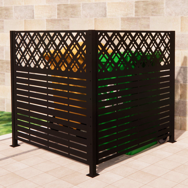 W48'' x H47.3'' x 2 Panels Metal Privacy Screen by HouseOfZazla