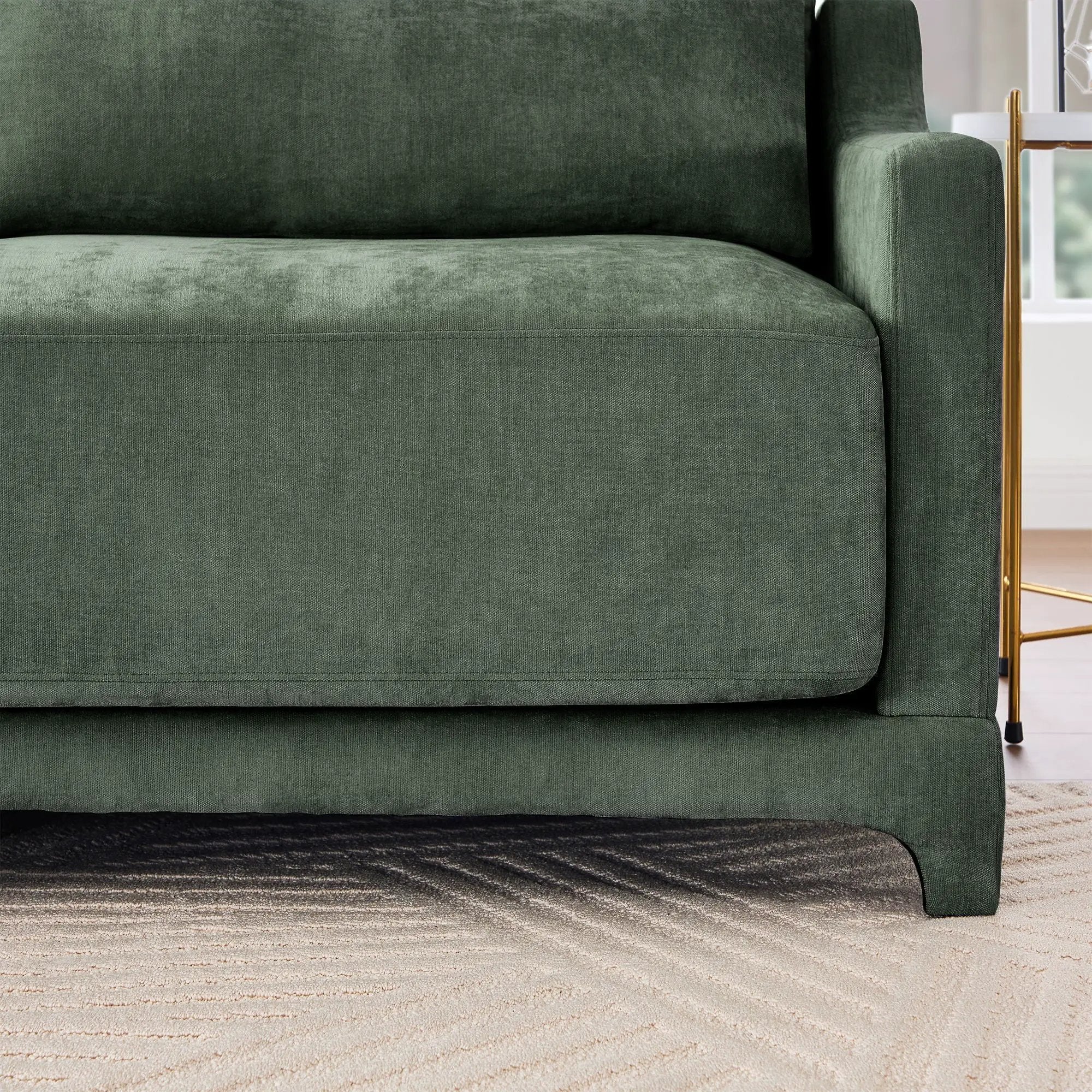 Stylish Sofa With Ottoman And Lumbar Pillows, Ergonomic Design by HouseOfZazla