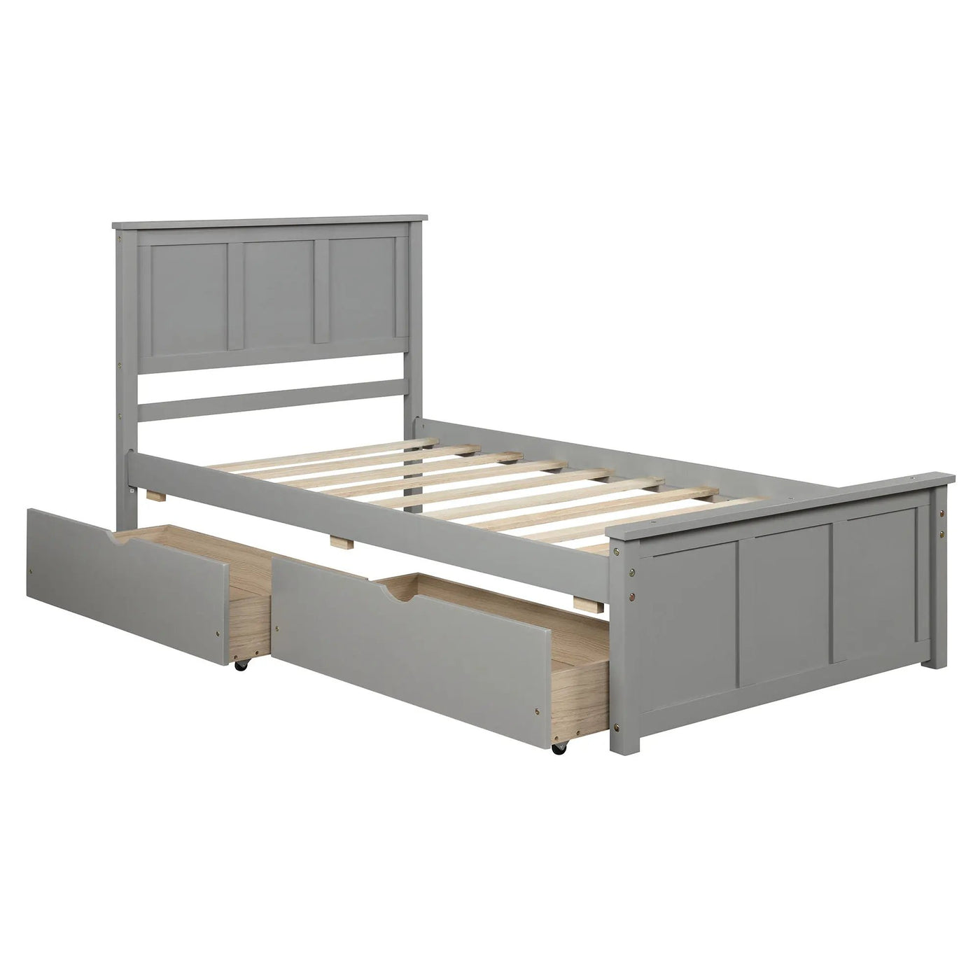 Platform Storage Bed With 2 Wheel Base Drawers by Unique Piece Furniture