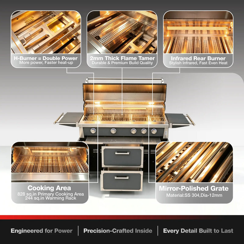 Navratil Premium 49" Stainless Steel Grill by HouseOfZazla