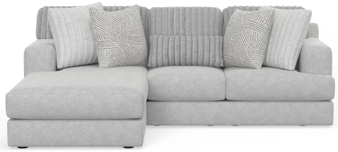 Logan - Upholstered Sectional With Comfort Coil Seating And Accent Pillows Included by Unique Piece Furniture