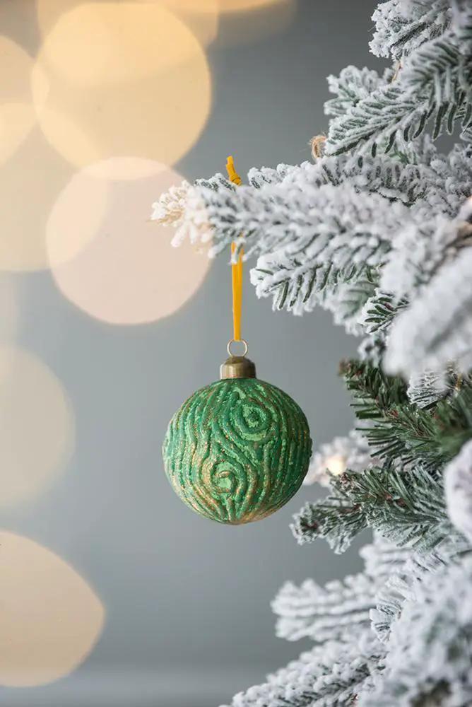 Christmas Ball Glass Decorative Hanging Ball Christmas Tree Ornaments For Holiday Party Decorations by Unique Piece Furniture