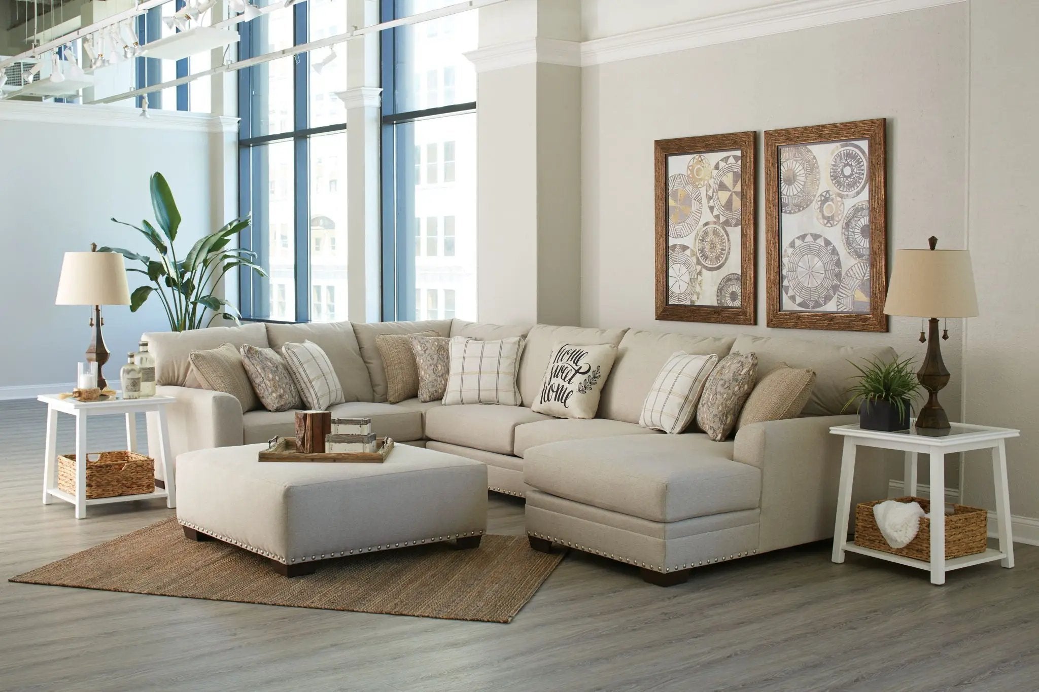Middleton Modular Sectional - Cocktail Ottoman - Cement by Unique Piece Furniture
