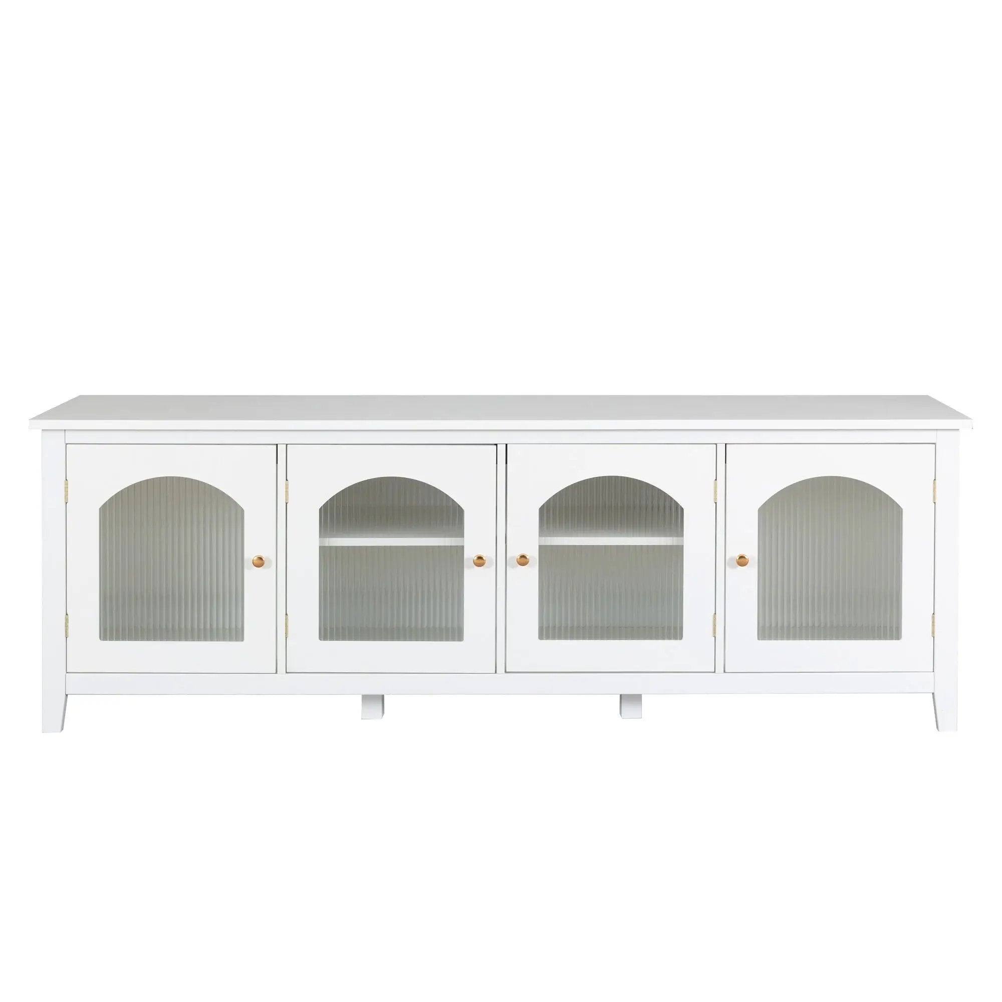 StylishTVcabinet Entertainment CenterTV Stand, TVconsoletable, Media Console, Solidwood Frame, Changhong Glass Door, Metal Handle by HouseOfZazla