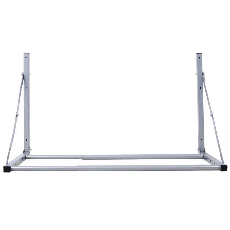 Wall-Mounted Folding Tire Storage, 30.5 To 50.5" Wide, Supports 300 Pounds - Silver by HouseOfZazla