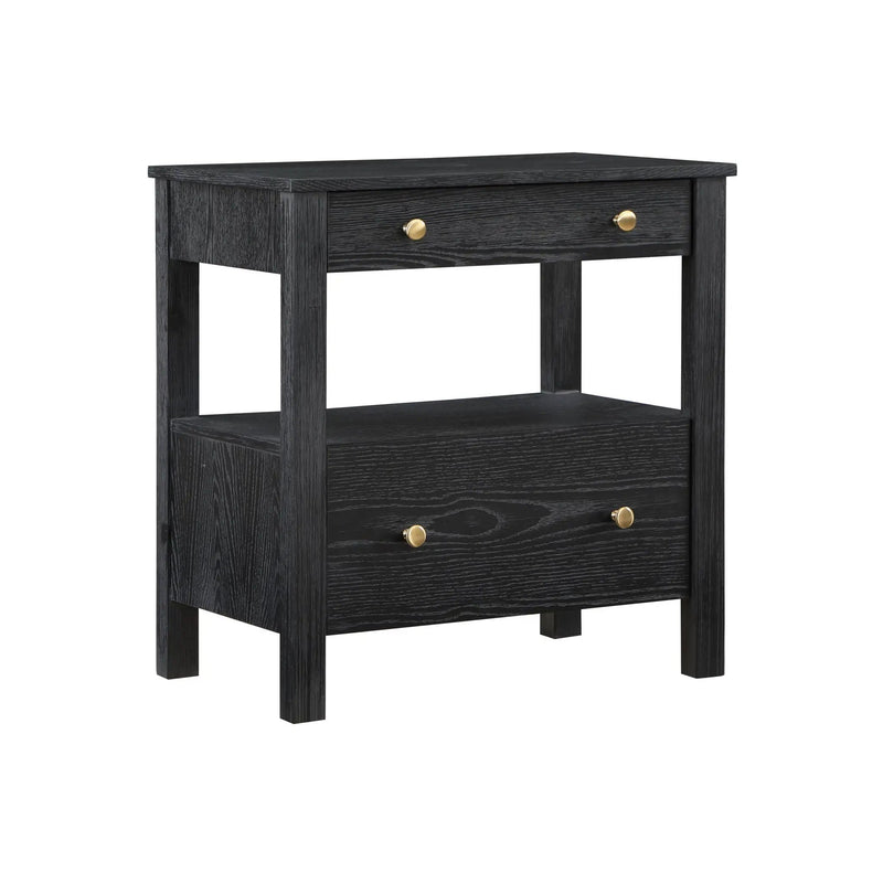 Danielle - 2 Drawer Nightstand - Black by HouseOfZazla