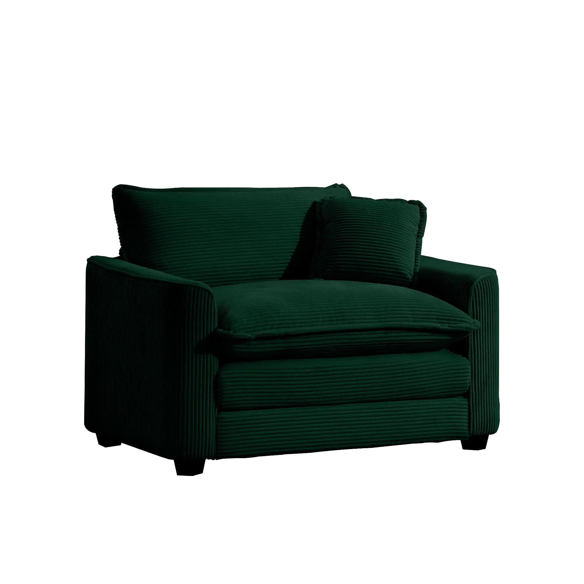 Modern Classic Fabric Single Chair Deep Seat Sofa With Pillow by Unique Piece Furniture